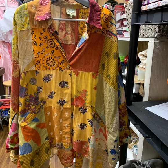Jaded Gypsy Other - Jaded Gypsy Colorful Patchwork Top